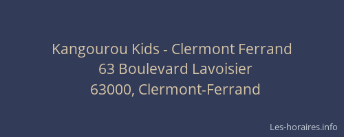 Kangourou Kids - Clermont Ferrand
