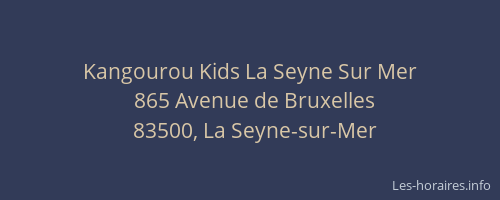 Kangourou Kids La Seyne Sur Mer