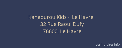 Kangourou Kids -  Le Havre