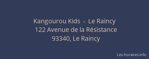 Kangourou Kids  -  Le Raincy