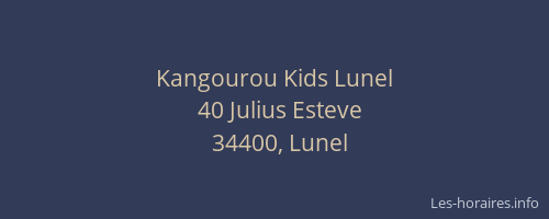 Kangourou Kids Lunel
