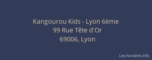 Kangourou Kids - Lyon 6ème
