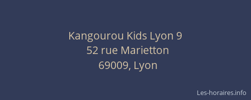 Kangourou Kids Lyon 9