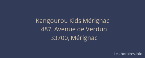 Kangourou Kids Mérignac