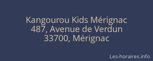 Kangourou Kids Mérignac
