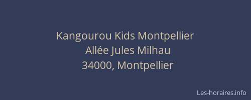 Kangourou Kids Montpellier