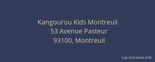 Kangourou Kids Montreuil