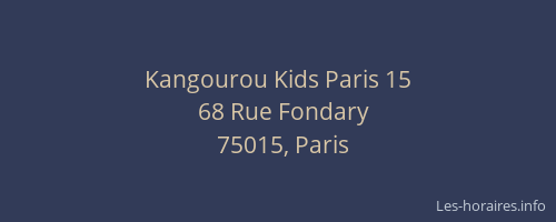 Kangourou Kids Paris 15