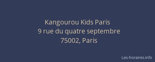 Kangourou Kids Paris