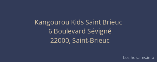 Kangourou Kids Saint Brieuc