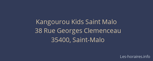 Kangourou Kids Saint Malo