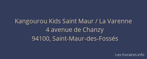 Kangourou Kids Saint Maur / La Varenne
