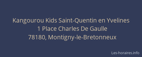Kangourou Kids Saint-Quentin en Yvelines