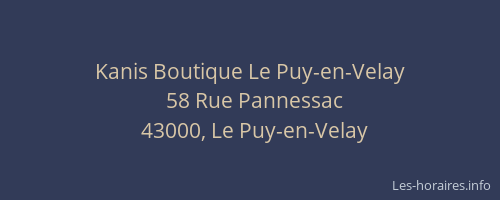 Kanis Boutique Le Puy-en-Velay
