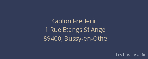 Kaplon Frédéric