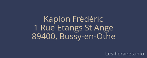 Kaplon Fr&eacute;d&eacute;ric