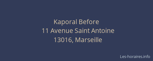 Kaporal Before