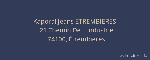 Kaporal Jeans ETREMBIERES