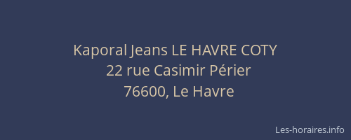 Kaporal Jeans LE HAVRE COTY