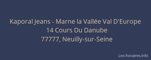 Kaporal Jeans - Marne la Vallée Val D'Europe