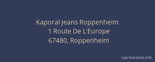 Kaporal Jeans Roppenheim