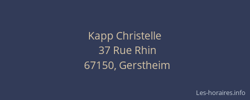 Kapp Christelle