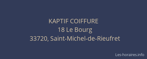 KAPTIF COIFFURE