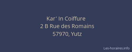 Kar' In Coiffure