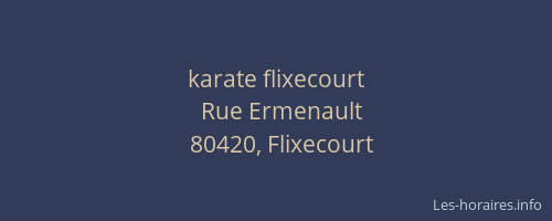karate flixecourt