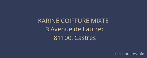 KARINE COIFFURE MIXTE