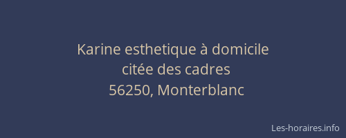 Karine esthetique &agrave; domicile