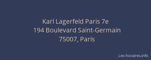 Karl Lagerfeld Paris 7e