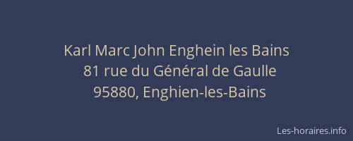Karl Marc John Enghein les Bains