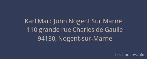 Karl Marc John Nogent Sur Marne