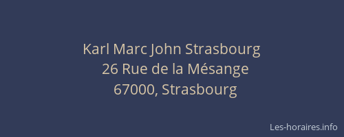 Karl Marc John Strasbourg