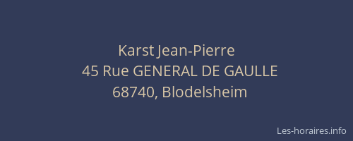 Karst Jean-Pierre