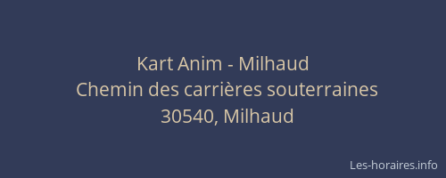 Kart Anim - Milhaud