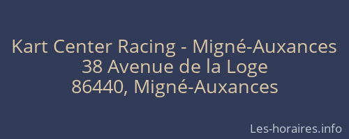 Kart Center Racing - Migné-Auxances