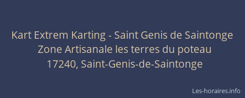 Kart Extrem Karting - Saint Genis de Saintonge