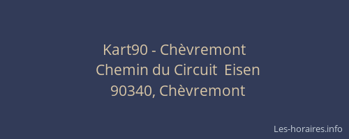 Kart90 - Chèvremont