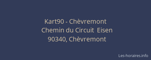 Kart90 - Ch&egrave;vremont
