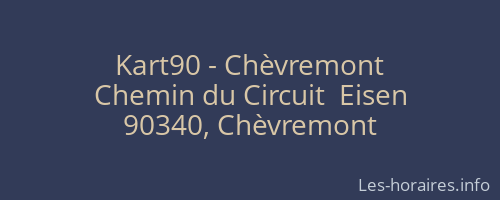 Kart90 - Chèvremont