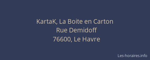 KartaK, La Boite en Carton