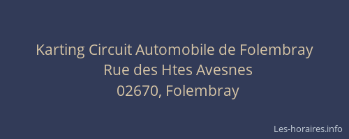 Karting Circuit Automobile de Folembray