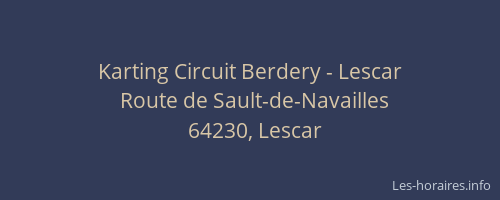 Karting Circuit Berdery - Lescar