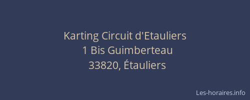 Karting Circuit d'Etauliers