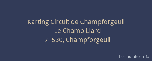 Karting Circuit de Champforgeuil