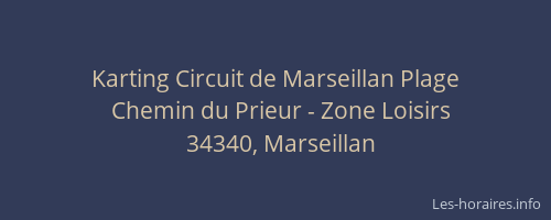 Karting Circuit de Marseillan Plage