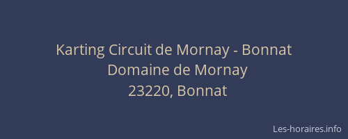 Karting Circuit de Mornay - Bonnat
