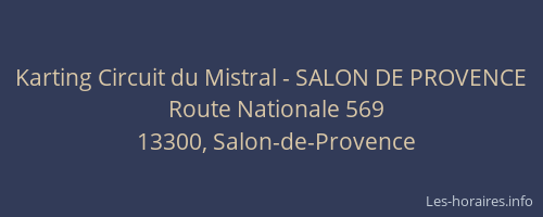 Karting Circuit du Mistral - SALON DE PROVENCE